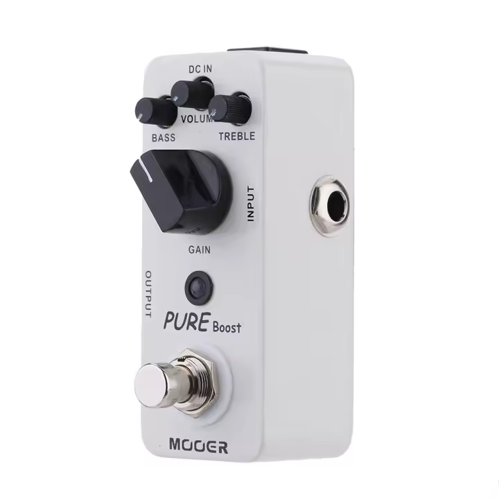 Pedal De Efecto Pure Boost Micro Mini Para Guitarra Eléctrica Mooer True Bypass Color Negro - 1