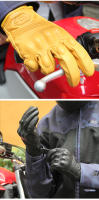 Guantes De Motocicleta De Cuero Genuino Para Hombres Invierno Moto Guantes De Verano Cuero Oveja Táctil Protección De Codo - details 13
