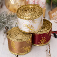 Cinta De Encaje Dorado Para Decoración De Hogar Cinta Vintage Delineada Con Dorado Para Manualidades DIY Decoraciones De Navidad Bodas Suministros De Cintas De Poliéster 2 Pulgadas - details 3
