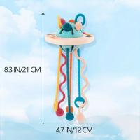 Juguete Sensorial De Silicona Alimentaria UFO Para Bebés Actividad De Pulsera Y Pull Montessori Juguete De Viaje Para Niños De 6 a 18 Meses - details 1