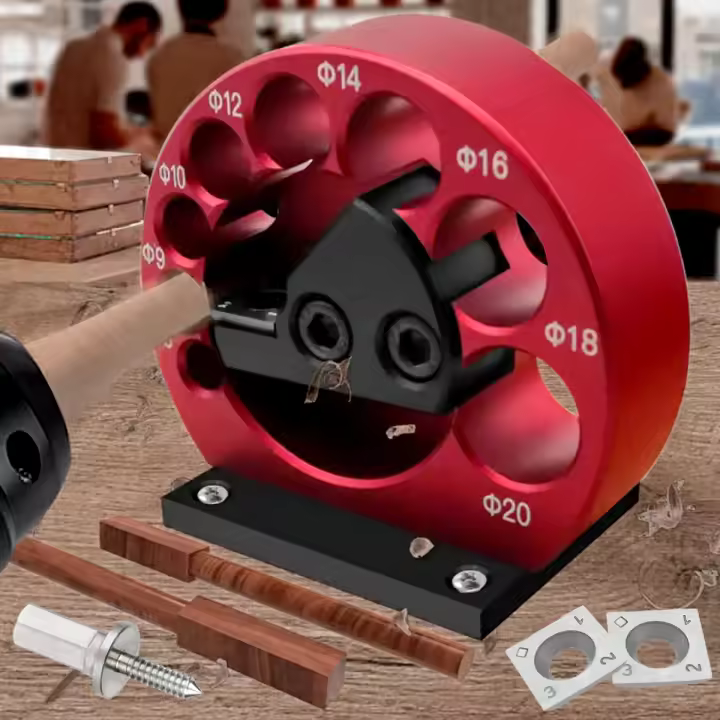 Kit De Herramienta Para Perforar Astillas 8 Agujeros Con Hojas De Carburo Para Carpintería Herramienta Auxiliar De Banda Eléctrica Para Perforar Varillas Redondas De Madera - 1