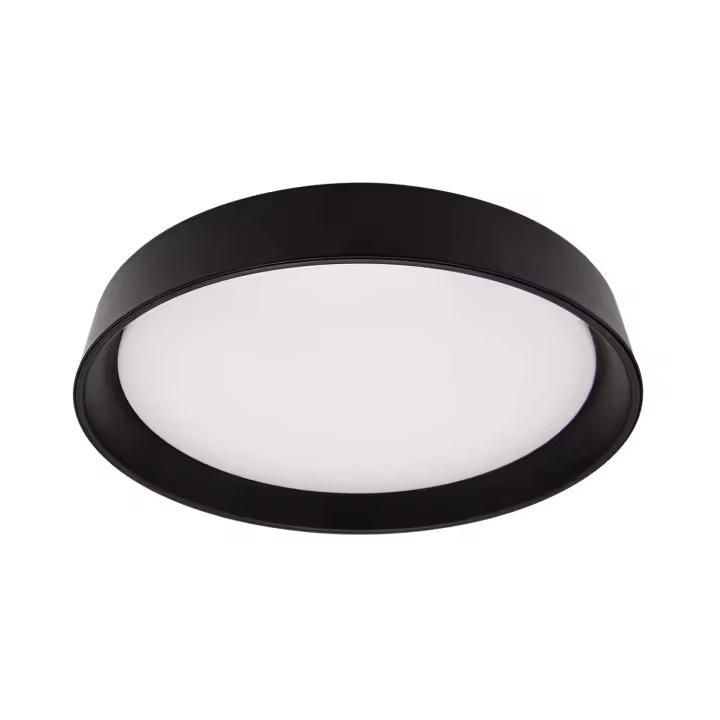 Ledkia Plafón LED 30W Circular Metal Ø550 mm CCT Seleccionable Negro Design Seleccionable (Cálido-Neutro-Frío) - 1