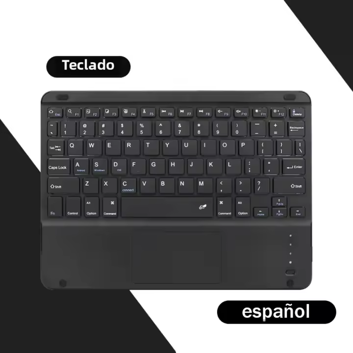 Teclado Bluetooth Sin Cable Con Touchpad Para iOS Android Windows Compatible Con iPad Samsung XIAOMI HUAWEI Tableta Teclado Inalámbrico Multifuncional - 1
