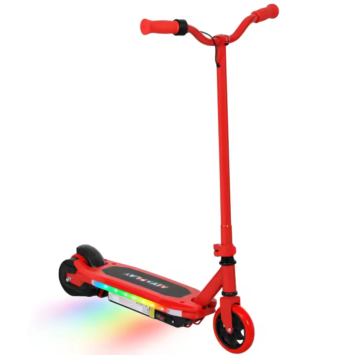 AIYAPLAY Patinete Eléctrico para Niños de 6-14 Años Patín Eléctrico Max. 10 km/h Motor 80 W Autonomía Máxima 8 km Patinete Eléctrico Infantil con Luces LED Freno Posterior - 1