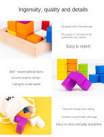 Cubo De Rubik 3D Educativo Para Niños De Madera Juego De Construcción Creativo Entrenamiento De Pensamiento Master Del Espacio - details 10