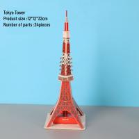 Puzzle 3D De Edificios Famosos Mosaico Modelo De Torre Eiffel Juguete Educativo Para Niños Hecho a Mano Material Papel Tamaño 21*14*1cm - details 5