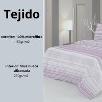 NOVOTEXTIL - Colcha Estampada Reversible para Camas 90-150 | 250gr de relleno de Fibra hueca siliconada | Edredón Cálido; Tacto pluma | NO incluye funda de cojín  | Cubrecamas de Entretiempo perfecto para Primavera/Otoño - details 1