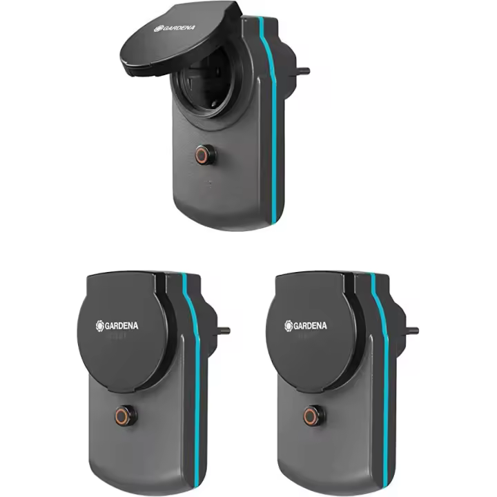 Gardena 19096-20 Adaptador, Negro y Turquesa, Set de 3 Piezas - 1
