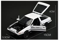 Coche De Juguete a Escala 1/32 AE86 Initial D Con Sonido Y Luz Función De Retroceso Colección De Vehículos Simulados De Aleación Para Niños - details 6