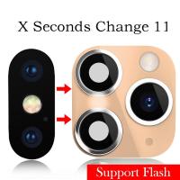 Protector De Pantalla De Vidrio Para iPhone XR X a iPhone 11 pro Max Con Lente De Cámara Falsa Accesorio De Cambio Rápido Para Teléfonos Móviles - details 1