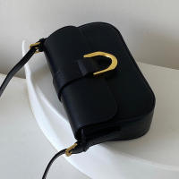 Bolso De Hombro Retro De Cuero Patentado Para Mujer Con Correa Ajustable Y Cierre De Flap Bolso Satchel De Color Sólido Bolsa De Axila Cruzada - details 10