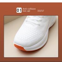 Zapatillas De Correr Para Mujer Suelas Suaves Y Amortiguadas Superficie De Malla Transpirable Zapatos De Vuelo Tejidos Moda Universitaria - details 5