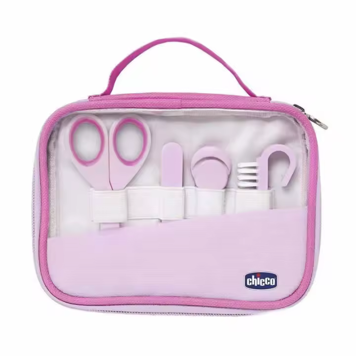 Chicco Set Happy Hands Rosa - Kit de Aseo para Bebés - Accesorios para el Cuidado de Manos y Uñas - 1