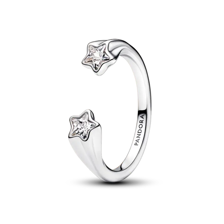ANILLO PANDORA ABIERTO ESTRELLA FUGACES - 1