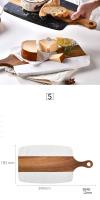 Tablero De Cortar De Madera Para Queso Y Carne Placa De Servicio De Frutas Rectangular Eco-amigable Para Cocina Al Aire Libre - details 4