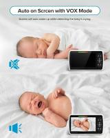 Monitor de Bebe-Pantalla Grande de 5 "with 30 horas de duración de la Katería-Control Remoto Pan-Tilt-Zoom; Sin WiFi, Bidireccional Audio, Visión Nocturna, Temperatures, monitor de Bebe de Largo Distancia de 960 pies con Cámara y audio - details 16