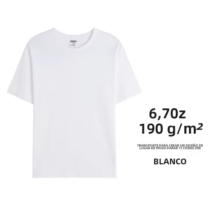 Camiseta De Algodón Peinado 6.7 Oz 190gsm Para Hombres Y Mujeres Camiseta De Verano Transpirable Y De Secado Rápido Uniforme De Equipo Personalizable Para Clase - 1