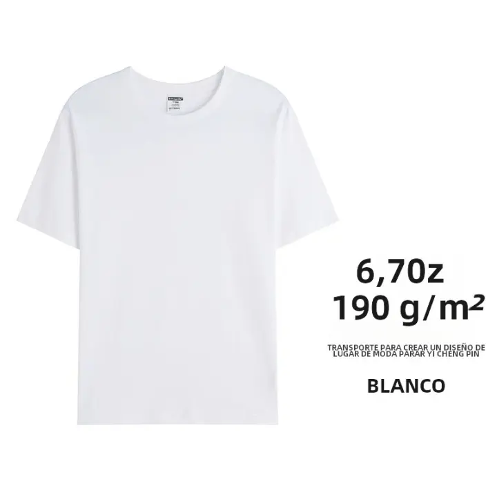 Camiseta De Algodón Peinado 6.7 Oz 190gsm Para Hombres Y Mujeres Camiseta De Verano Transpirable Y De Secado Rápido Uniforme De Equipo Personalizable Para Clase - 1