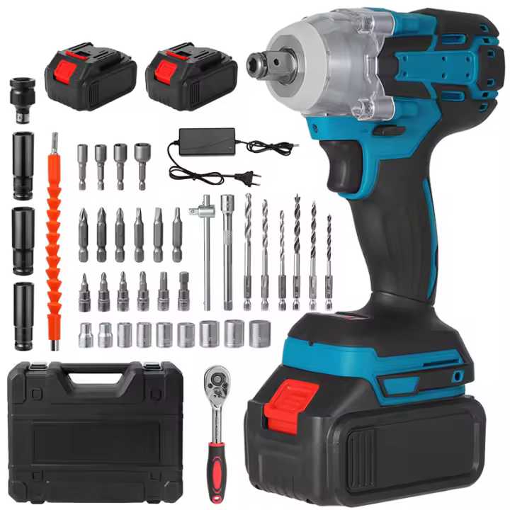 Llave de impacto eléctrica 380N.m, destornillador sin escobillas, 1/2 pulgadas, Compatible con batería Makita de 18V, herramientas eléctricas - 1