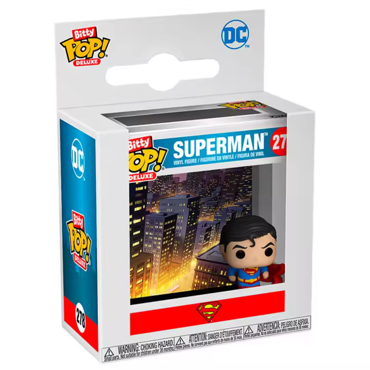 Figura Bitty Pop Deluxe Dc Comics Superman-Figura de Vinilo Coleccionable - Idea de Regalo- Mercancia Oficial - Juguetes para Niños y Adultos - Movies Fans - Muñeco para Coleccionistas y Exposición - 1