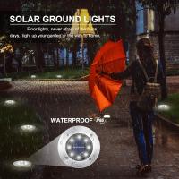 Luz solar para Jardín, 8 LEDs, lámpara de pie de 4 unidades, Luz solar para Exterior impermeable IP65 - details 0