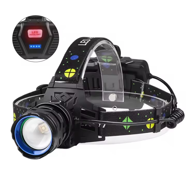 Nuevo faro LED láser blanco de gran potencia con zoom de largo alcance, carga USB, para pesca nocturna al aire libre, faro impermeable para aventuras - 1