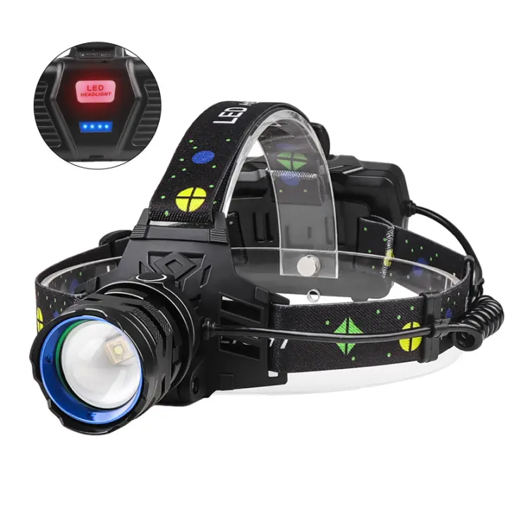 Nuevo faro LED láser blanco de gran potencia con zoom de largo alcance, carga USB, para pesca nocturna al aire libre, faro impermeable para aventuras - 1