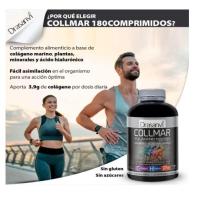 Drasanvi COLLMAR Comprimidos de 180 Unidades - Fórmula con Magnesio - Colágeno Marino Hidrolizado - ácido Hialurónico - Calcio - Vitamina C-Formación de Colágeno - Funcionamiento de Cartílagos - Huesos y Piel - details 2