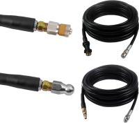 Kit de limpieza de desagües - Manguera de alcantarillado para hidrolimpiadoras a presión Kärcher K2, K3, K4, K5, K6, K7 y Lavor - 10M - Kit de limpieza de mangueras de alcantarillado - details 1