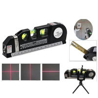 Kit De Nivel Láser Multifuncional Con Regla De Medición De 8 Pies Y Trípode De Metal Herramienta De Línea De Nivel Láser Estándar - details 0