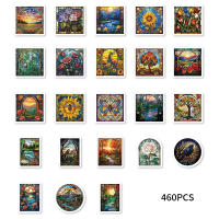 46pcs Pintura De Diamante 3D Pegatinas Tema Paisaje Vintage Decorativas Para Laptop Estuche Botella De Agua Adhesivo PVC Clásico Juguete - details 12