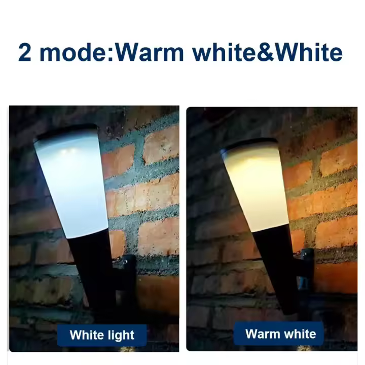 Luz de Pared LED Solar Impermeable, Cambia de Color RGBW, Ideal para Puerta Principal, Balcón, Escalera Iluminación Exterior - 1