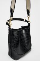 Bolso De Hombro Para Mujer Negro Con Patrón Animal Estampado Bolsa De Hombro Cruzada Con Cuerda Bolsa De Buho Tote Bolsa De Día - details 10