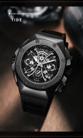 Reloj LIGE De Lujo Para Hombre Cronógrafo Resistente Al Agua Con Manos Luminosas Reloj Deportivo De Cuarzo Con Fecha Y Display Sin Números Material De Correa De Silicona - details 10