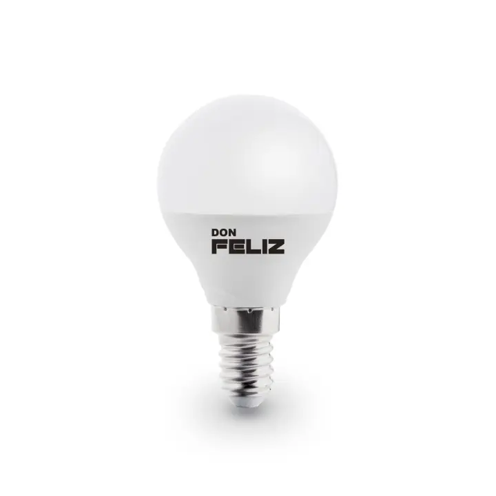 Bombilla Led G45 redonda 3W/5W/6W/7W/8W/9W, luz blanca/fria y amarilla/luz calida 6500K y 3000K, casquillo pequeño E14, pack de 6 uds, Don Feliz - 1