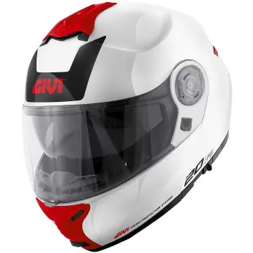 Casco Modular Givi HPS X.20 Expedition Graphic EVO Blanco Rojo Brillo HX20FEVWH - 1
