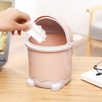 Bandeja De Papel Miniatura De Panda De Plástico Con Tapa Contenedor De Basura Para Escritorio Organizador De Mesa Para El Hogar Y Dormitorio - details 4