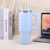 Botella De Agua Aislada De Acero Inoxidable De 40oz Con Mango  De Bebida Para Verano Y Exterior Mantén Frío Con Tapón Y Pajita Mug - details 7