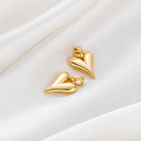 4pcs Colgante De Corazón De Amor Sólido En Oro 14K 18K Con Anillo De Salto Para Suministros De Joyería DIY Accesorios De Joyería - details 25