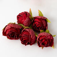 5pcs Flores Artificiales De Seda Rosa Para Boda Decoración Del Hogar Fiesta Navidad Cumpleaños Artesanía De Mesa Decoración De Eventos - details 6