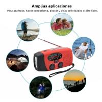 Radio De Emergencia Multifuncional Portátil Con Generación De Energía Manual Solar FM AM WB NOAA Power Bank Para Desastres - details 10