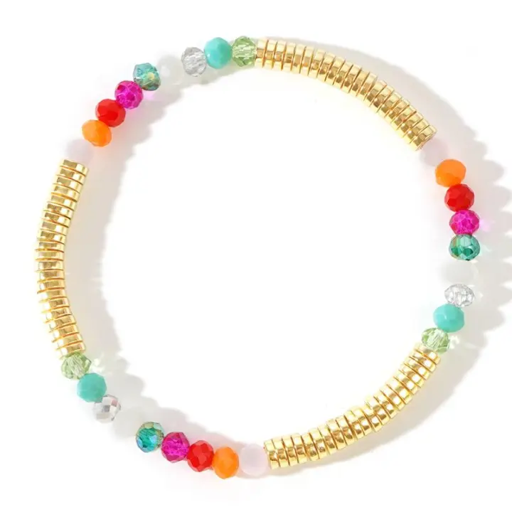 Pulsera Bohemia Para Mujer Con Piedras Y Cristales Coloridos Estilo Vacaciones Playa Joyería Bonita Para Usar Diariamente - 1