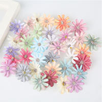 10/20/50Pcs Flores Artificiales De Girasol Mini 4cm Cabezas De Flor De Seda Para Decoración De Casamiento Y Hogar Accesorios Para Corona De Novia - details 0
