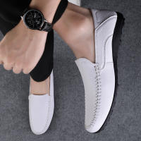 Zapatos Casuales Para Hombre De Cuero Legítimo Lujo Italiano Mocasines Hechos a Mano Transpirables Botines Slip-On Talla Grande - details 19
