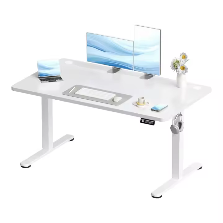 Escritorio Elevable Eléctrico Ajustable en Altura con Panel Inteligente de Varias Memorias, Mesa para Oficina en Casa con Tablero Ensamblado, Ideal para Trabajo Ergonómico y Uso Diario. - 1