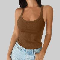 Camiseta Lisa para Mujer con Cuello Redondo – Mezcla de Licra, Estilo Retro Americano, Versátil y Sexy, Ideal para Ropa Interior y Exterior - details 6
