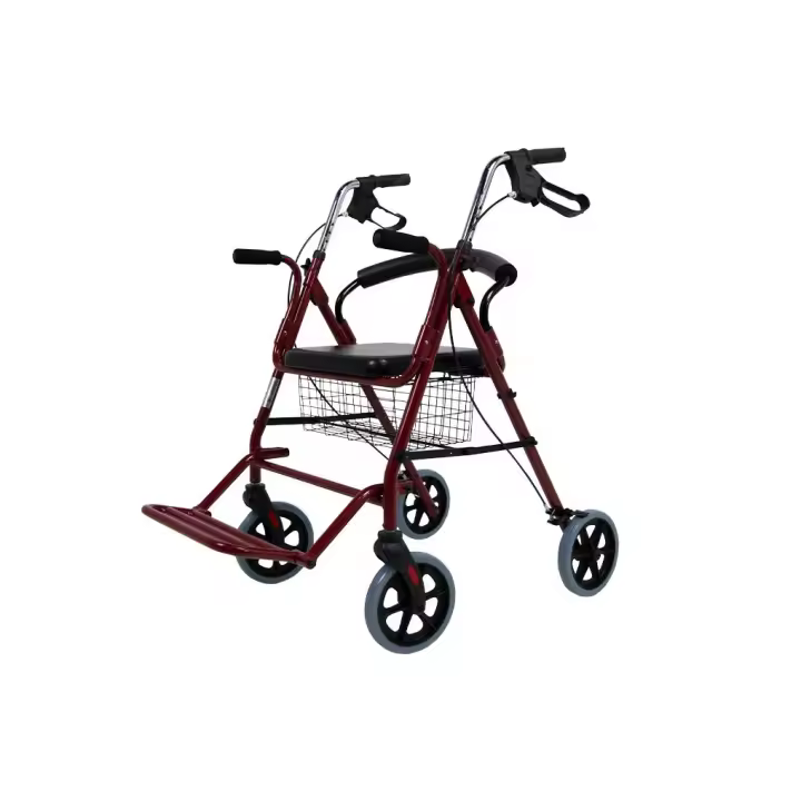 Sanitec Rollator de Aluminio con Frenos en Empuñadura y Reposapies - 1