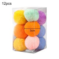 Juguetes Interactivos Para Gatos Y Perros Bolas De Terciopelo Coloridas Juguete Suave Para Juegos Divertidos Y Adorables - details 0