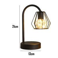 Lámpara de noche decorativa LED, lámpara de Mesa decorativa de Hierro (negra) - details 0