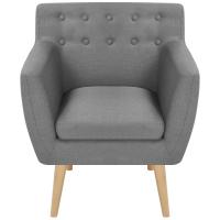 vidaXL Sillón de tela Gris claro, Azul, Verde Sillon Dormitorio Sillon Comodos Silla Relax Sillón Sofá - details 0